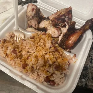 Absolutely nasty  it do not taste like authentic jerk. Rice was mushy and overcooked no type of seasoning. Waste of money