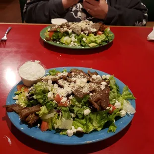 Gyro made into a salad.