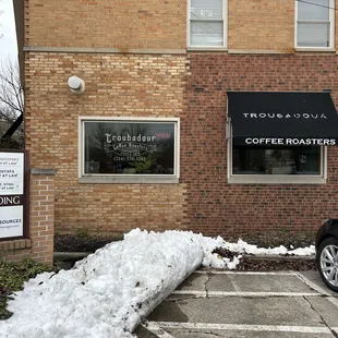 Side of building from parking lot