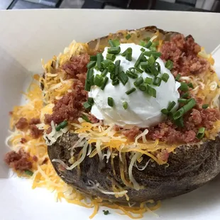 Bacon and Sour Cream Loaded Baked Potato