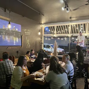 a man giving a presentation