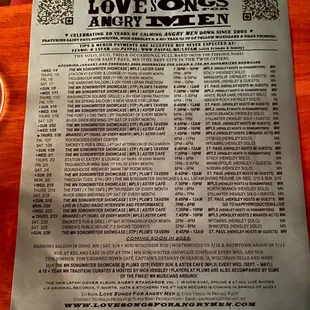 Menu (5 out of 5) as of 1/6/23