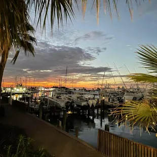 View of the sunset from the porch