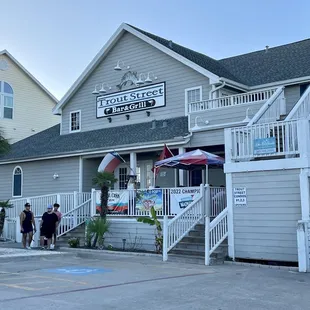 the front of the restaurant