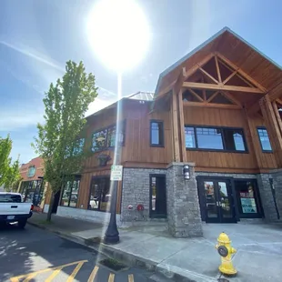 the front of the building