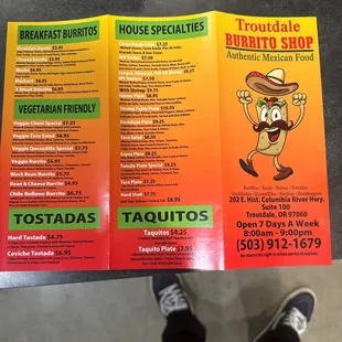 Menu (outside)