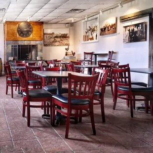 Indoor seating for inclement weather.