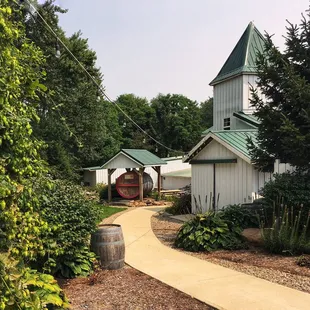 A short walk to the entrance.