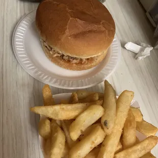 BBQ Sandwich &amp; fries