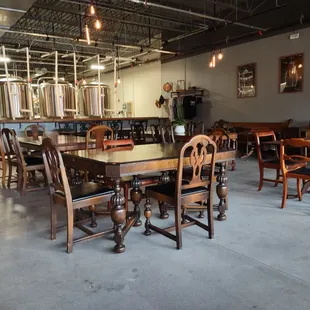 west side of the tap room... different tables, most w padded chairs