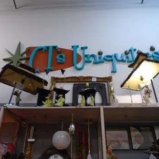 A large mid-century vendor - ultra rare and crazy looking Moss Lamps from the 50s.