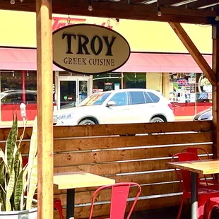 Outside seating