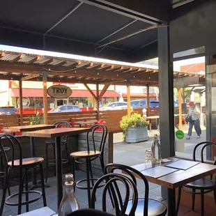 Outside seating