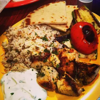 Chicken Souvlaki Platter