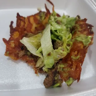Keto taco 5 bucks a pop but meat quality was poor
