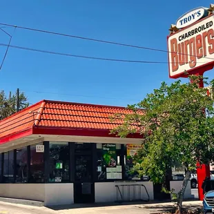 the front of the restaurant