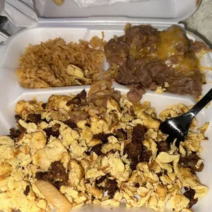 Chorizo and eggs