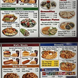 Menu as of 6/24