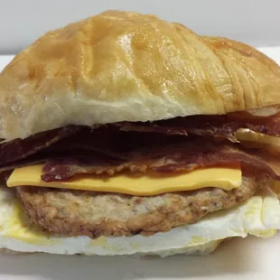 a bacon, egg, and cheese sandwich