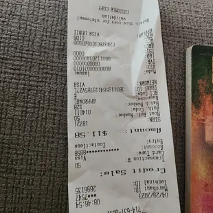 Receipt of my potatoe lol burrito