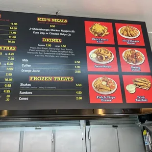 2022 Updated menu