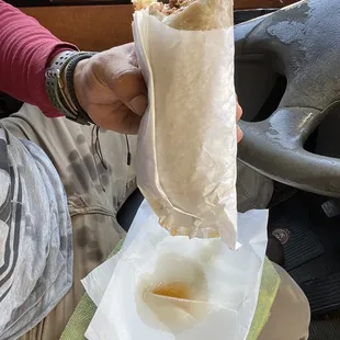 Grease burrito for $12.71 never come back here