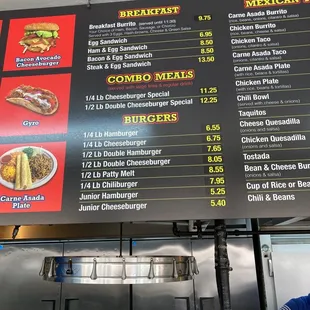 2022 Updated menu