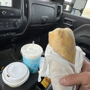 Breakfast burrito with bacon !! Pretty efn fire!!!