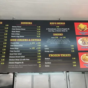 2022 Updated menu
