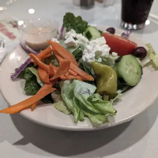 An amazing Greek salad! Troy&apos;s Greek Restaurant December 28th, 2023.