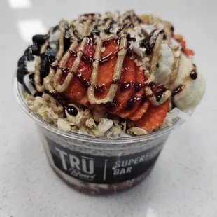 Medium EZ Tru Bowl minus pumpkin seeds and dried cranberries. ($13)