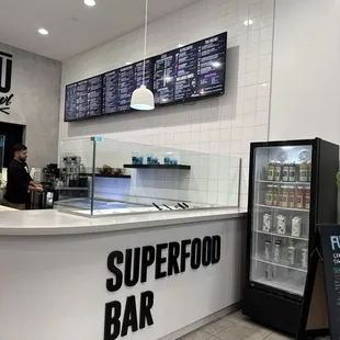 Menu plus toppings bar