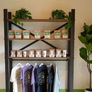 a display of t - shirts