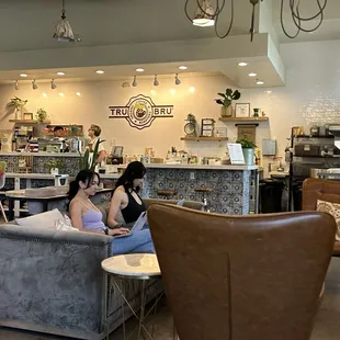 Dining area and service counter.