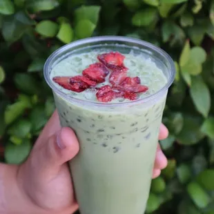 Iced Strawberry Matcha