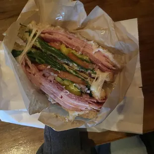 italian sub inspired sandwich