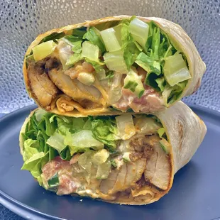 Spiced Dark Meat Chicken, Lettuce, Pico, House Hummus, House Sriracha Mayo.