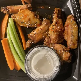 15 bucks for 6 small chicken wings.