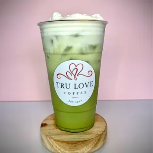 a cup of green tea