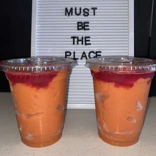 Mangolicious with beet juice