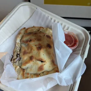 vegan calzone.