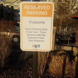 We have dedicated parking spaces available to our customers!