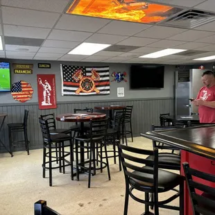 The small and fun seating area.  30 chairs.