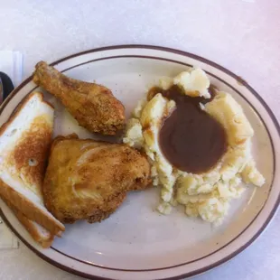 1/4 Fried Chicken with Mashed Potato