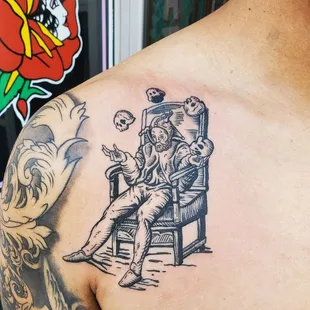 Tattoo done by Justin James @ True Anchor Tattooing 1775 Fulton st. Fresno CA 93721  IG:jjames_tattoos