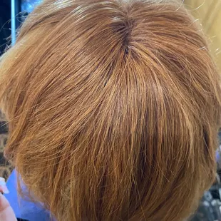 After hair topper, no bald spot fuller thicker hair!