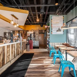 the interior of the restaurant