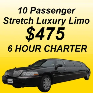 Flat Rate! Includes transport of 10 passengers maximum, Tax, License Fuel included! **Gratuity &amp; Credit Card Fee Extra.