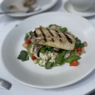 Grilled sea bass