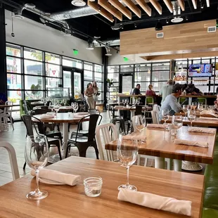Inside the restaurant.